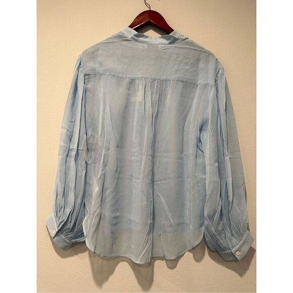 Joie lasha long sleeve 100% silk top light blue size Large and Medium, NWT - Picture 7 of 13